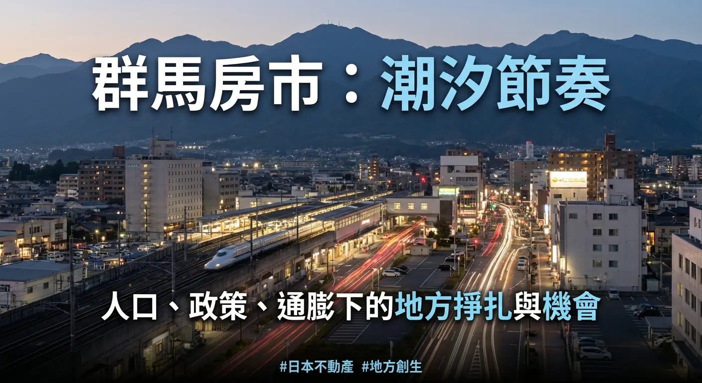 群馬不動產：穩健下的深層分化，日銀、通膨、人口如何形塑地方房市？